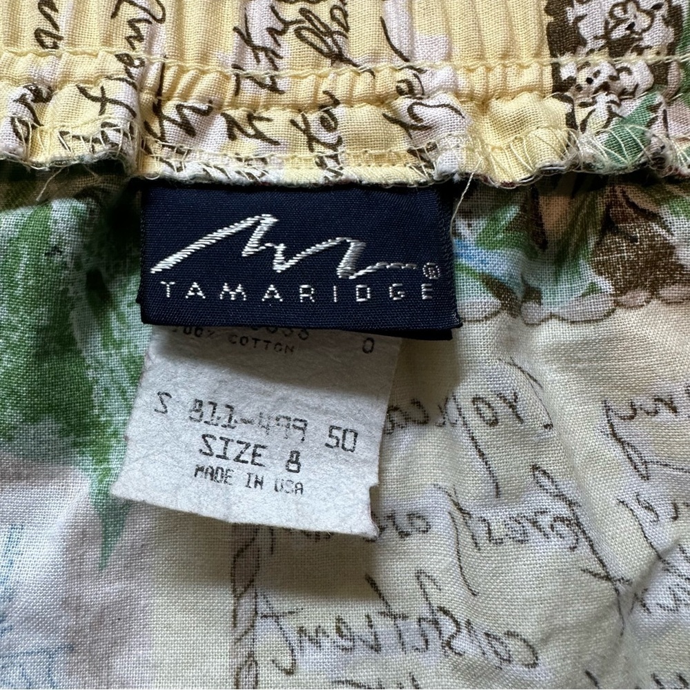 Vintage Tamaridge Skirt Set. Size: 8. 100% Cotton. Multicolored. - Picture 7 of 8